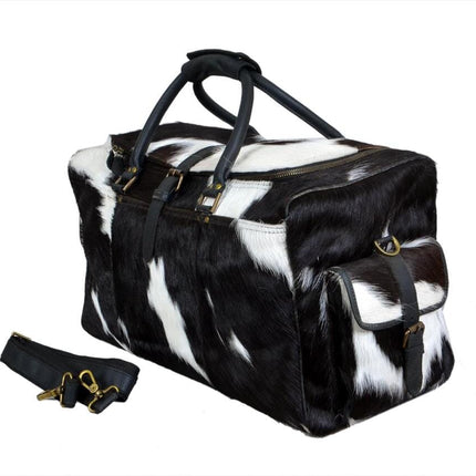 Cowhide Hair on Leather Travel Bag