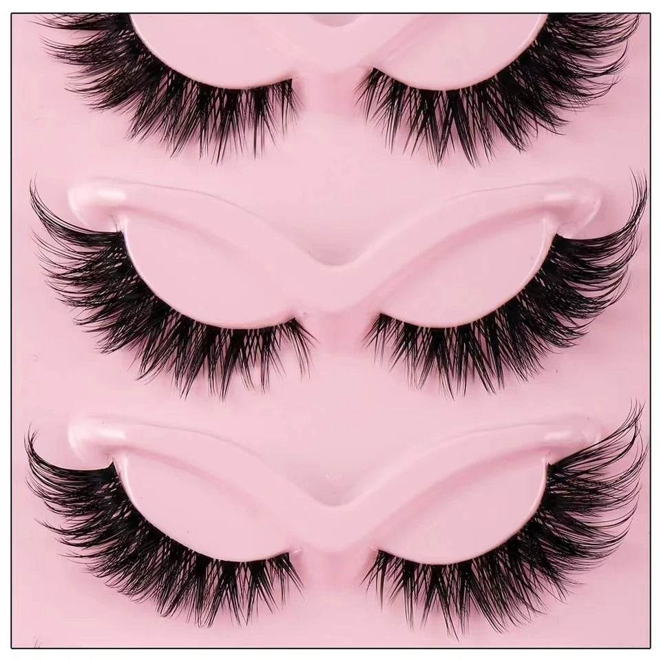 5 Pairs Cat Eye Faux Mink Lashes – Elongated, Fluffy False Eyelashes for Glam Makeup Look