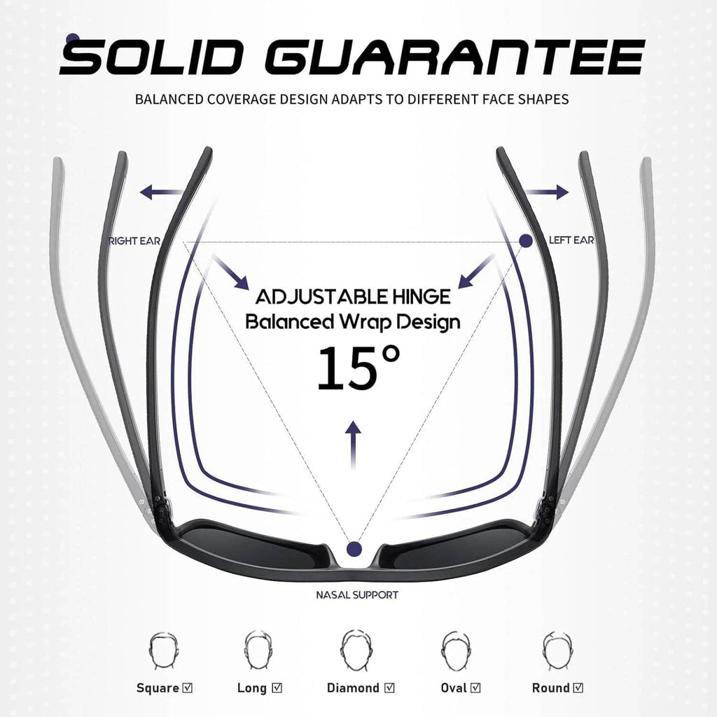 3-Pack Polarized Sunglasses – UV400 Anti-Glare Shades for Men & Women