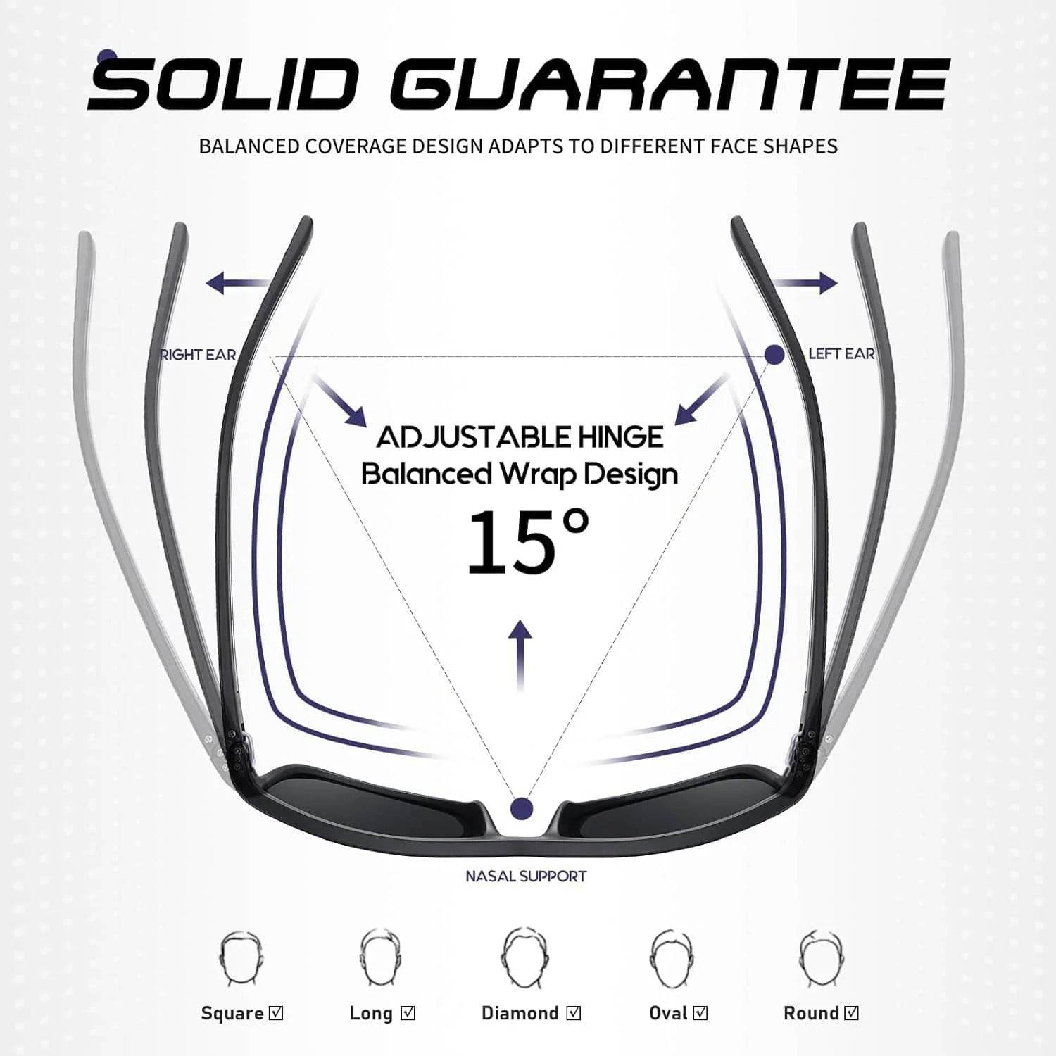 3-Pack Polarized Sunglasses – UV400 Anti-Glare Shades for Men & Women