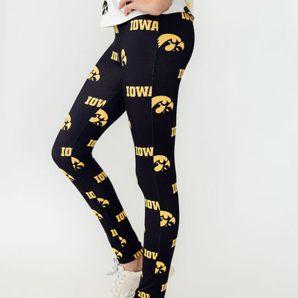 Iowa Black Tigerhawk Leggings