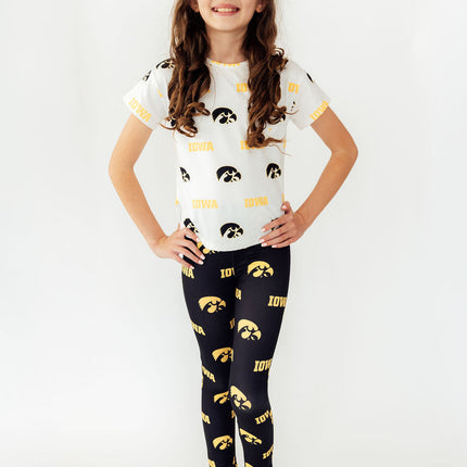 Iowa Black Tigerhawk Leggings