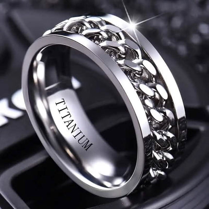 Men's 8mm Titanium Steel Ring