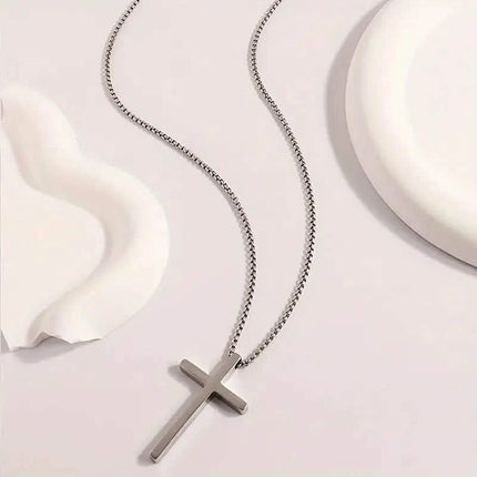 Men's Fashion Stainless Steel Cross Pendant Necklace
