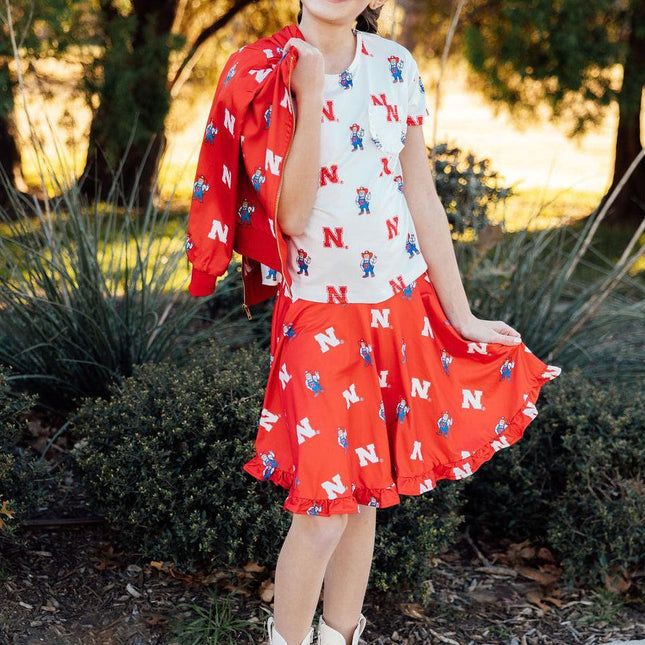 Nebraska Red Herbie Husker Twirl Skort