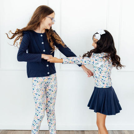 Fall Floral L/S Ruffle Tee
