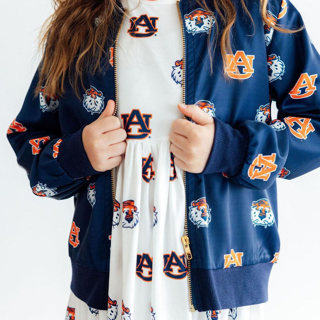 Auburn Blue Aubie Satin Jacket