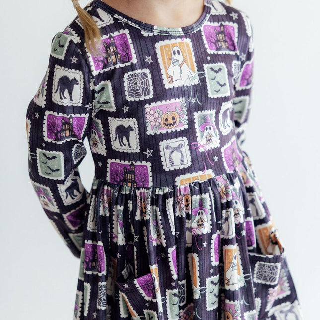Trick or Treat L/S Pocket Twirl Dress