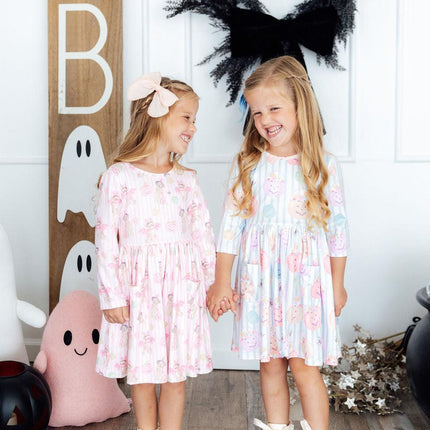 Pawsitively Spooky L/S Pocket Twirl Dress