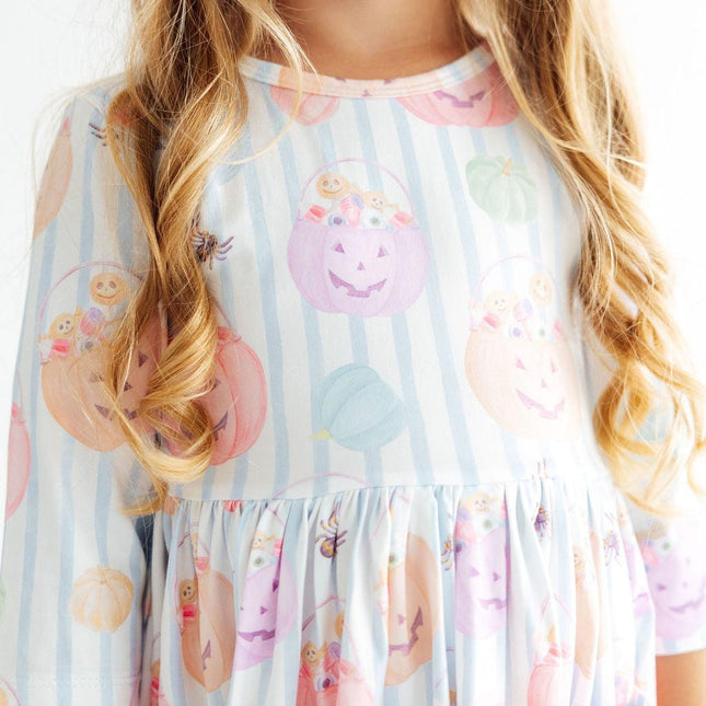 Here for the Candy 3/4 Sleeve Pocket Twirl Dress