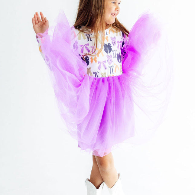 Tied with a Boo L/S Tutu Dress