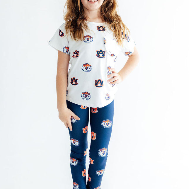 Auburn Blue Aubie Leggings