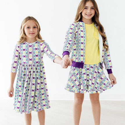 Mardi Gras Ruffle Twirl Skort