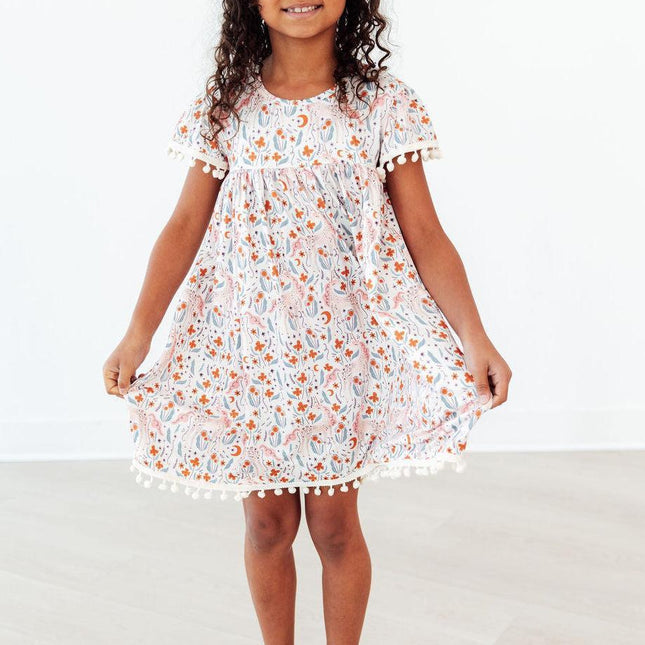 Unicorn Soiree Pom Pom Dress