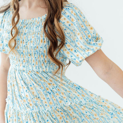 Buttercup Blooms Smocked Ruffle Dress