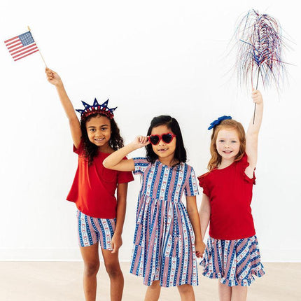 All-American Girl S/S Pocket Twirl Dress