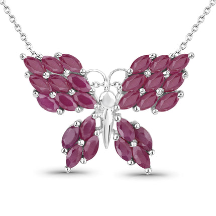 3.12 Carat Genuine Ruby .925 Sterling Silver Pendant
