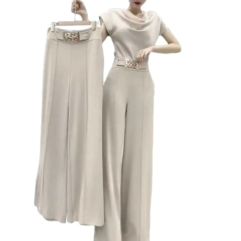 2023 Women's Casual Wide-Leg Skirt Set for Summer