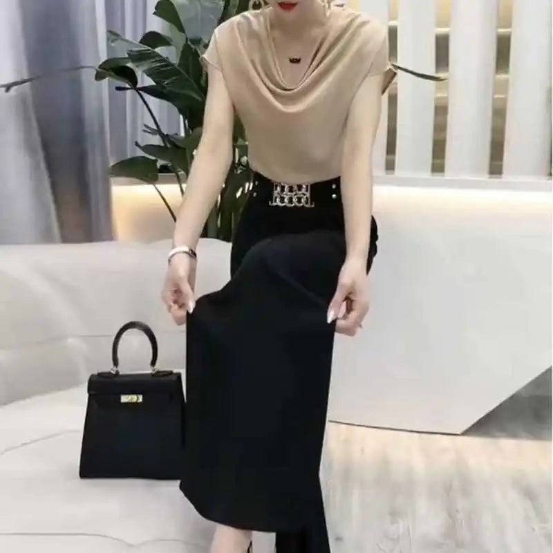 2023 Women's Casual Wide-Leg Skirt Set for Summer