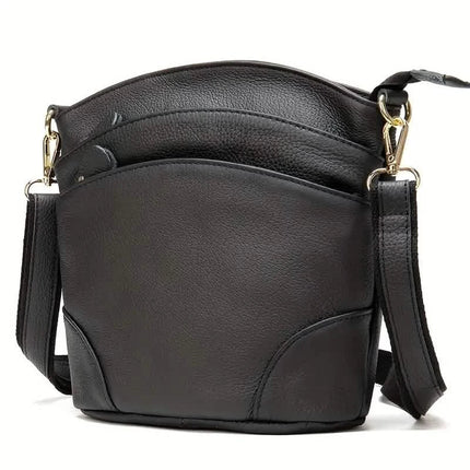 Premium Genuine Cowhide Leather Crossbody Bag