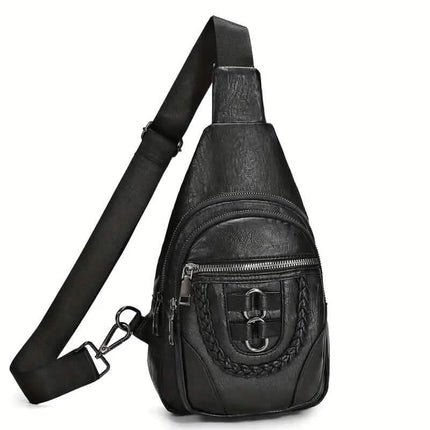 Retro PU Leather Crossbody Bag