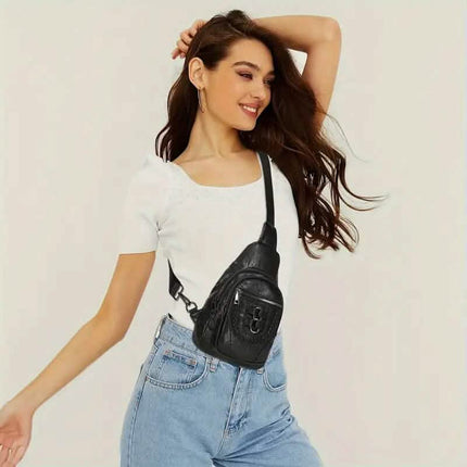 Retro PU Leather Crossbody Bag