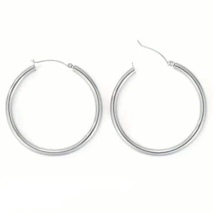 S925 50mm Solid Hoop Earrings for Women