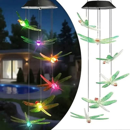 Solar Dragonfly Wind Chimes Lights