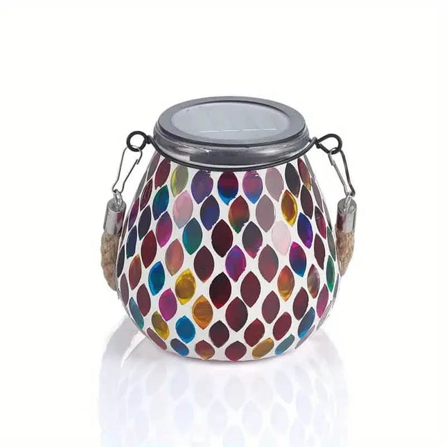 Solar Outdoor Mosaic Lantern