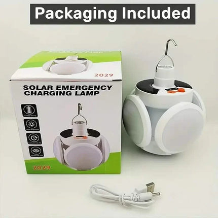 Solar USB Rechargeable LED Bulb Lights With Power Display