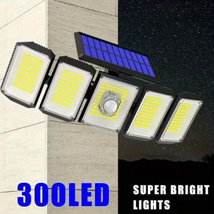Solar Wall Light with 5 Adjustable Angle Heads