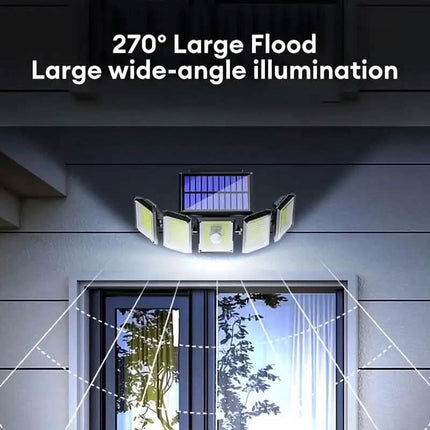 Solar Wall Light with 5 Adjustable Angle Heads