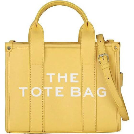 Trendy Leather Tote Bag Small Personalized Top Handle Crossbody Handbags