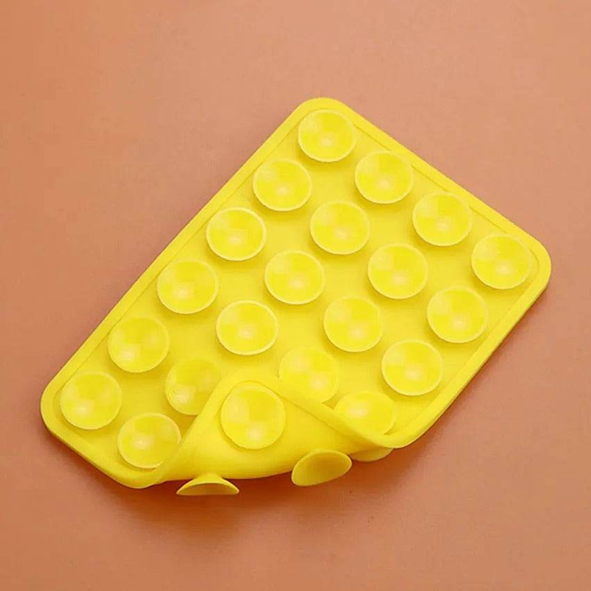 2pcs Double-Sided Silicone Phone Wall Mount with Suction Grip