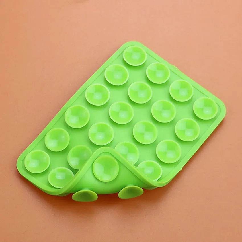 2pcs Double-Sided Silicone Phone Wall Mount with Suction Grip