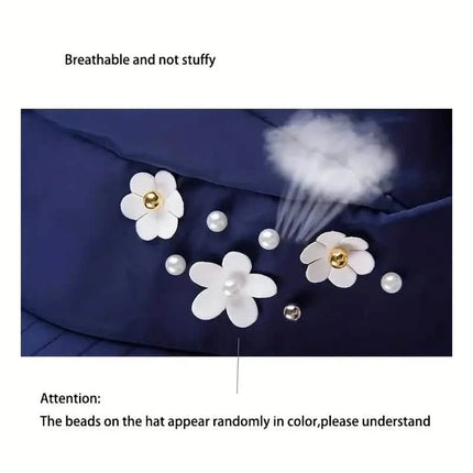 Wide Brim Sun Visor Foldable Picnic Hat Beach UV Protection Scallop Cap