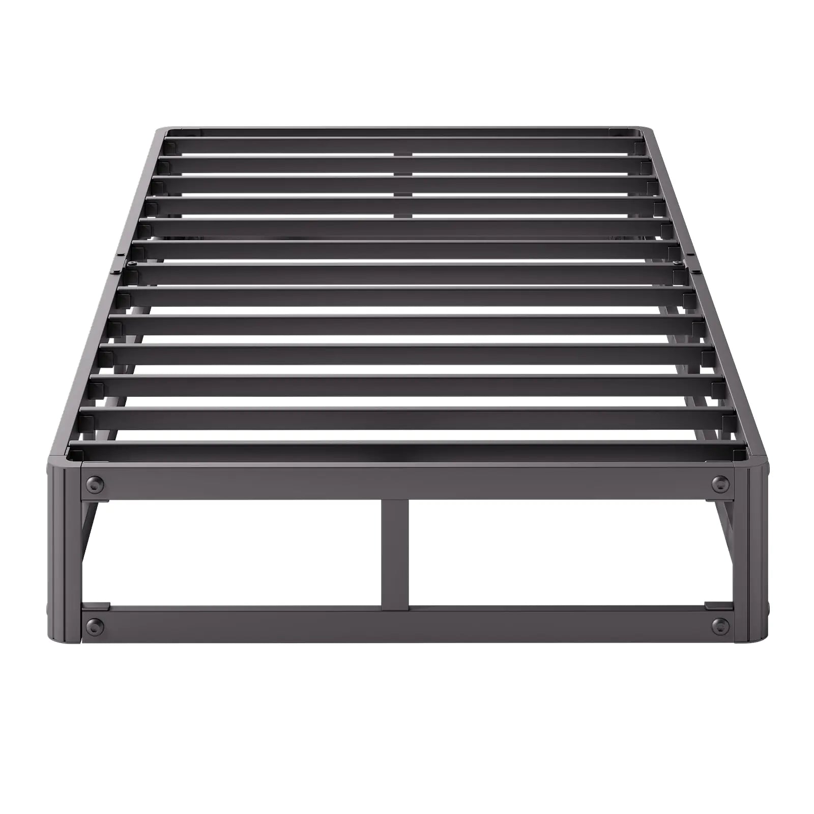 Askeld Twin Bed Box Spring 5 Inch High Low Profile Metal Bed Frame with Round-Corner Design Heavy Duty Steel Slat Support Mattress Foundation Noise Free Platform Base 3500lbs Max Weight Capacity
