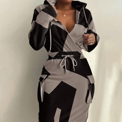 Women's Casual Long Sleeve Sweatshirt Dress