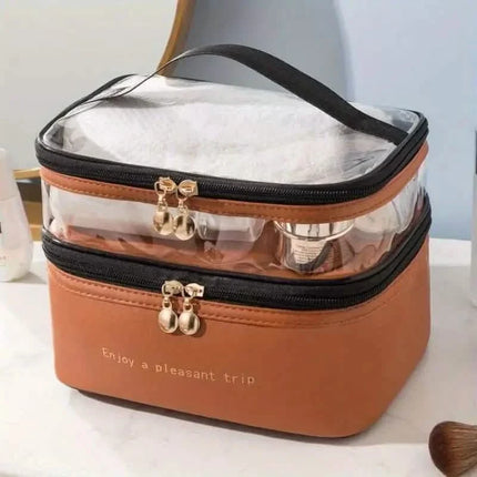 Women's Double Layer Makeup Bag