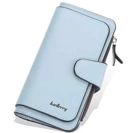 Women's Fashion Faux Leather Wallet with Card Slots & ID Window