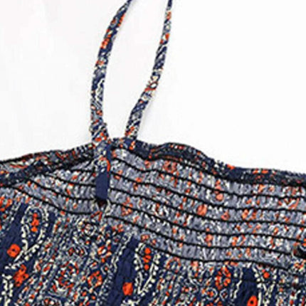 Women's Jumpsuit Pocket Print Geometric Square